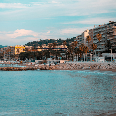 Stroll along La Croisette, just five minutes away