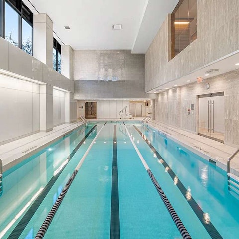 Swim some lengths in the building's shared pool