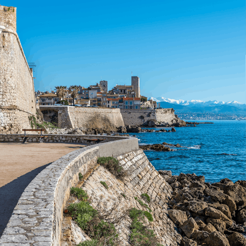 Make the short drive to Antibes and explore the coast