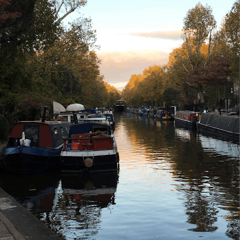 Explore the canals of nearby Little Venice