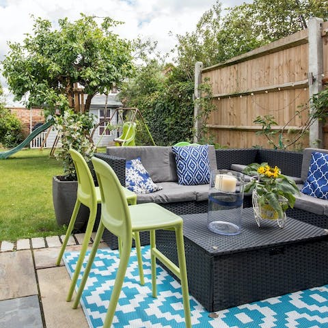 Take afternoon tea at the alfresco dining space