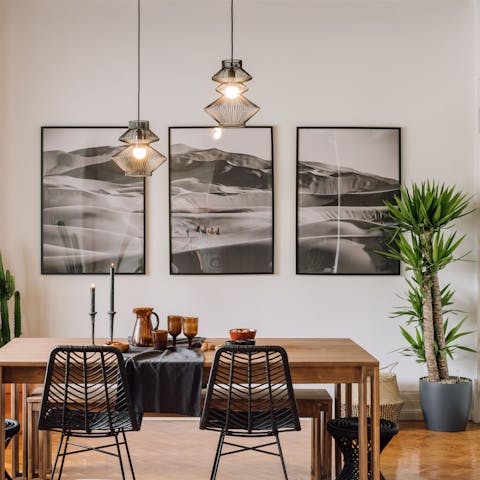 Gather around the dining table for fresh local fare and Portuguese wine