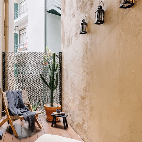 Sip your morning coffee in the tranquility of the outdoor nook
