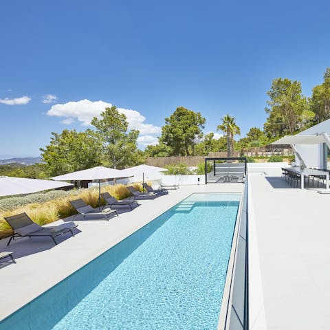 Splash around in the twenty-meter pool