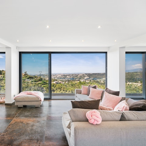 Admire spectacular views from the living area