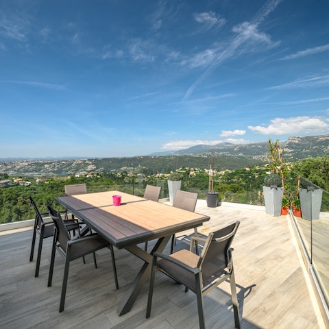 Soak up the scenery as you dine alfresco