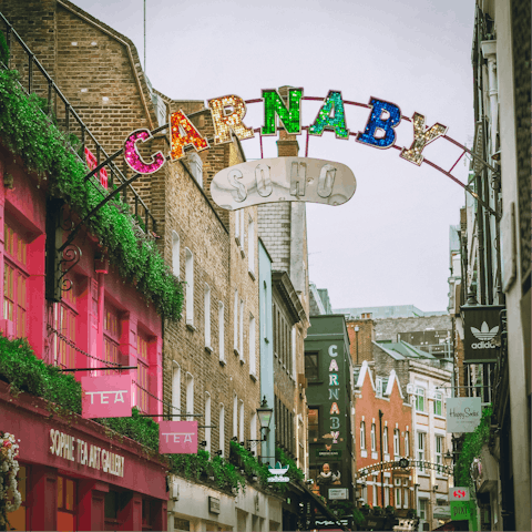 Get some retail therapy on the iconic Carnaby Street