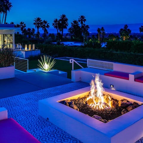 Unwind together around the large firepit