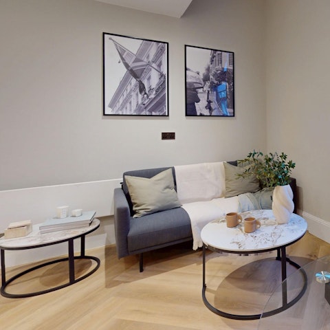 Get cosy in the contemporary living area