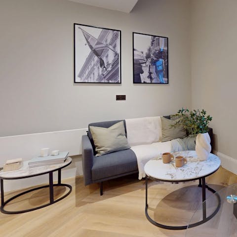 Get cosy in the contemporary living area