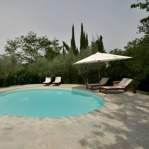Swim in the private pool to cool off in the heat of the day