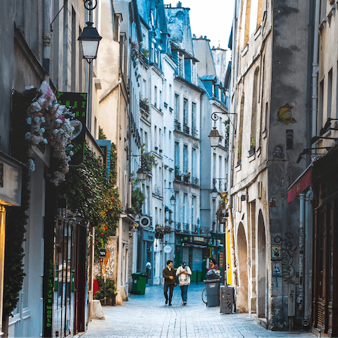 Take a walking tour of the charming Marais neighbourhood