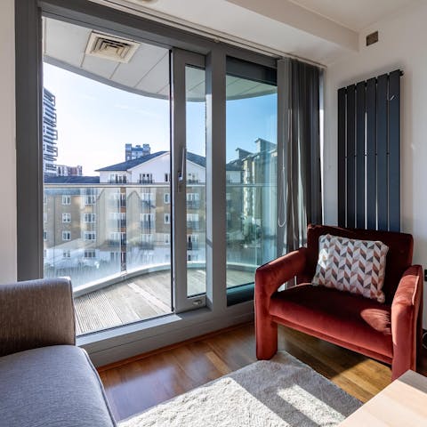 Enjoy your morning cuppa on the balcony