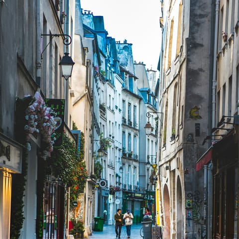Fall in love with Le Marais' bohemian atmosphere and cool eateries