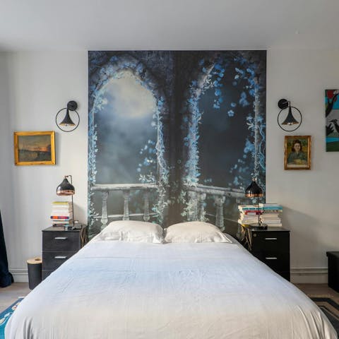 Rest up in the bedrooms for a busy day exploring Paris