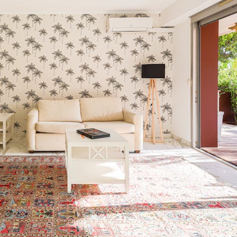 Bask in the natural light that streams into the apartment