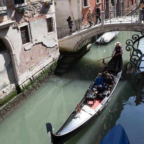 Enjoy canal views from the comfort of your living area
