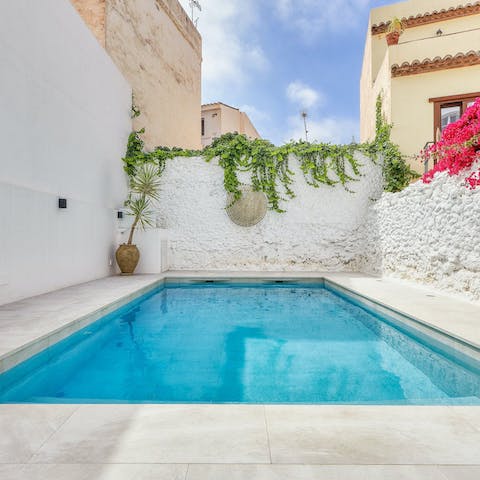 Keep cool with regular dips in the private pool