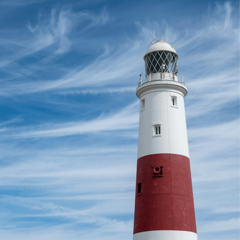 Soak up the sea views during a trip to Portland Bill Lighthouse
