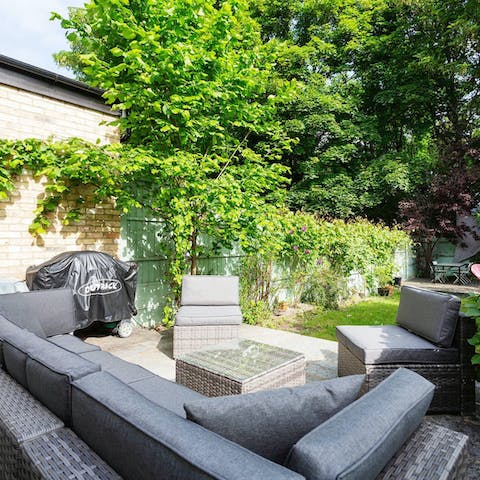 Sip a glass of something chilled in the garden a busy afternoon