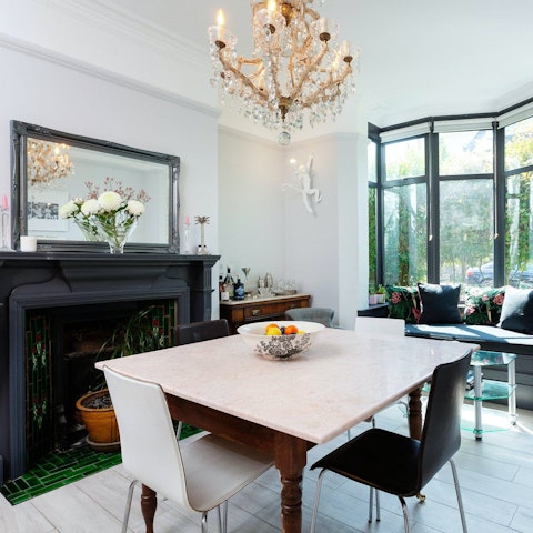 Come together for a family meal around the dining table