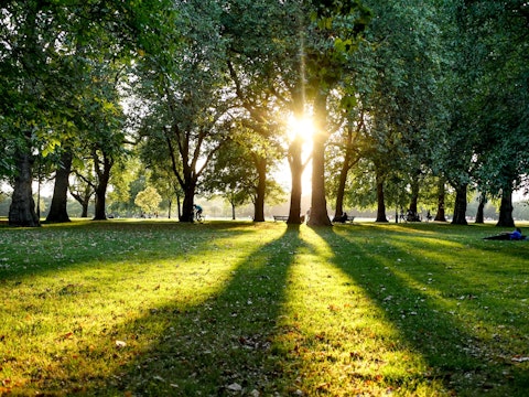 Start your morning with a stroll through nearby Hyde Park
