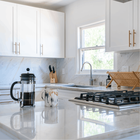 Create home-cooked meals in the fully equipped kitchen
