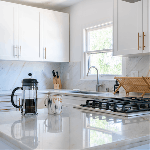 Create home-cooked meals in the fully equipped kitchen