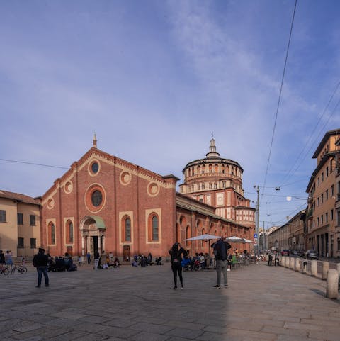 Check out Da Vinci's The Last Supper at the Santa Maria delle Grazie Church