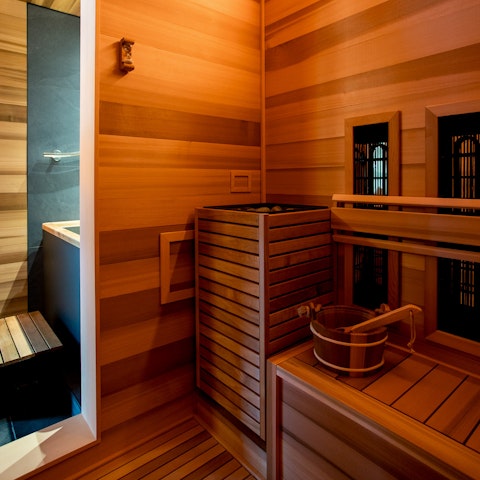 Feel totally relaxed after a stint in the sauna and steam room