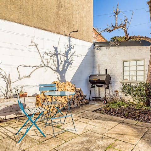 Light the barbecue for an alfresco meal on the sun-kissed terrace