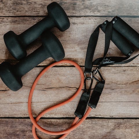 Maintain your fitness routine with a workout at the communal gym