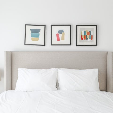 Admire modern art in each room