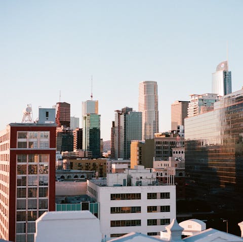 Discover Downtown Los Angeles, just a twenty-minute drive away
