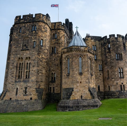 Visit a Harry Potter film location, Alnwick Castle, a short drive away