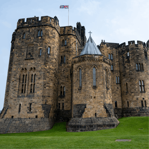Visit a Harry Potter film location, Alnwick Castle, a short drive away