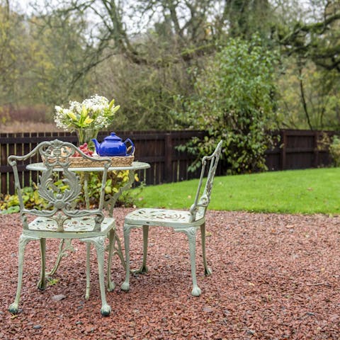 Spend summer afternoons sipping tea in the garden