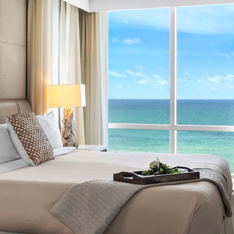 Wake up to sea views and coffees in bed