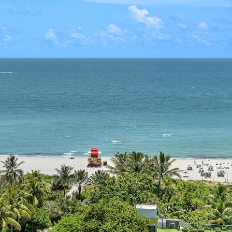 Flip-flop down to the complex's private beach