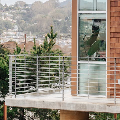 Have a drink on the balcony and take in the vistas over Pedro Point