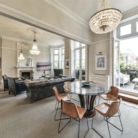 Throw open the balcony doors and make yourself at home in the elegant living area