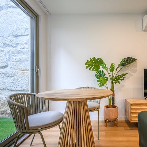 Sample local port as you unwind in the comfy dining area