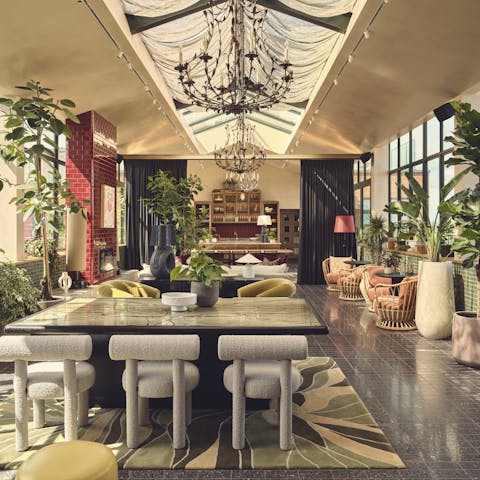 Unwind in the stylish orangery, featuring smart co-working spaces