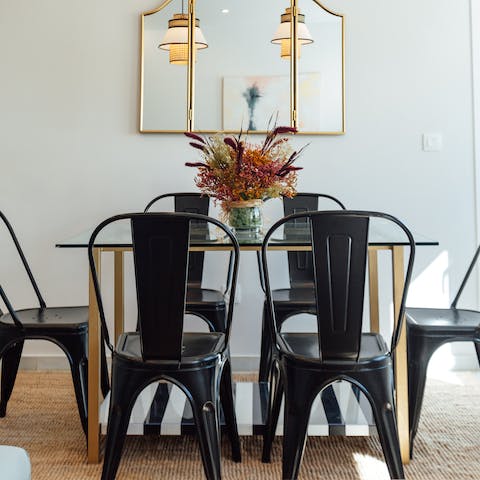 Rustle up a Spanish feast in the green kitchen and share it around the dining table