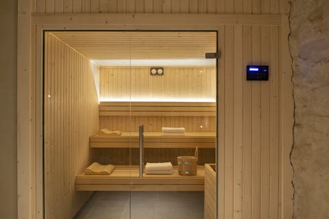 Blow off some steam in the communal sauna