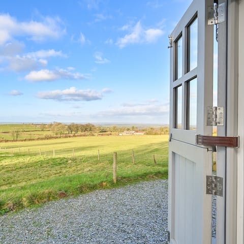 Soak up outstanding views over patchwork farmland