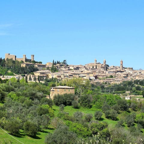 Explore the heart of Seggiano, a one-minute stroll away
