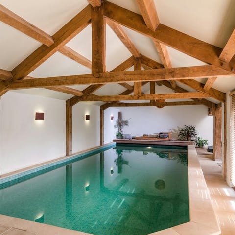 Feel a wonderful sense of wellbeing while relaxing in the pool