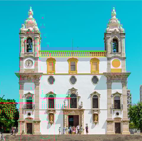 Walk to the beautiful Igreja do Carmo in a matter of minutes