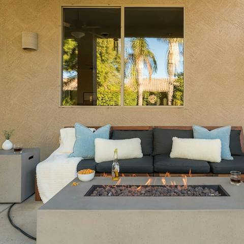 Share some ice-cold beers around the fire pit